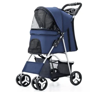 CARRINHO DE PASSEIO PET LUX 4 AZUL JAMBO