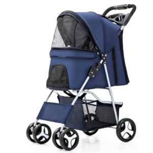 CARRINHO DE PASSEIO PET LUX 4 AZUL JAMBO