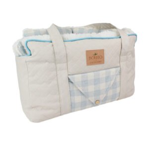BOLSA PASSEIO CLASSIC XADREZ AZUL – U