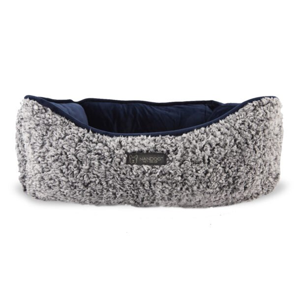Plush Collection - Cama Pet - Reversivel (cinza/azul) - Imagem 4