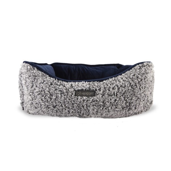 Plush Collection - Cama Pet - Reversivel (cinza/azul) - Imagem 2