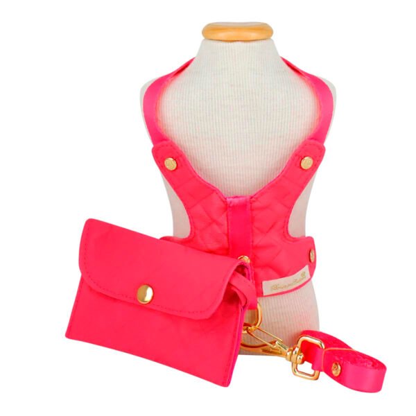 COLEIRA PEITORAL BASIC - ROSA PINK - M