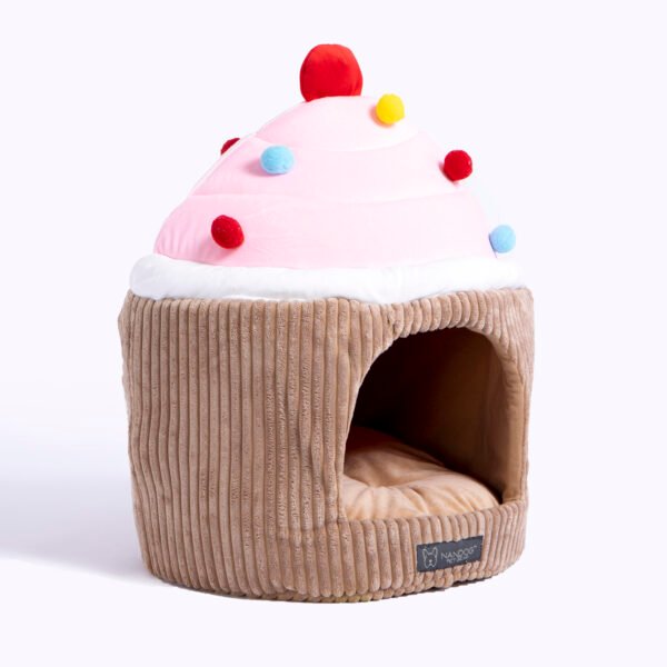 Fun Bed Cup Cake Vanilla - Large - Cama Pet - modelo toca (bege/rosa) - Imagem 3