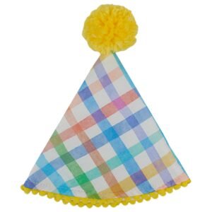 CHAPEU LUX HAPPY BIRTHDAY XADREZ COLORIDO 1UN – P