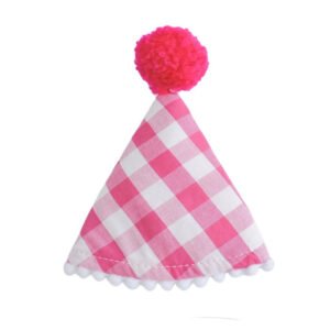 CHAPEU LUX HAPPY BIRTHDAY XADREZ PINK 1UN – P