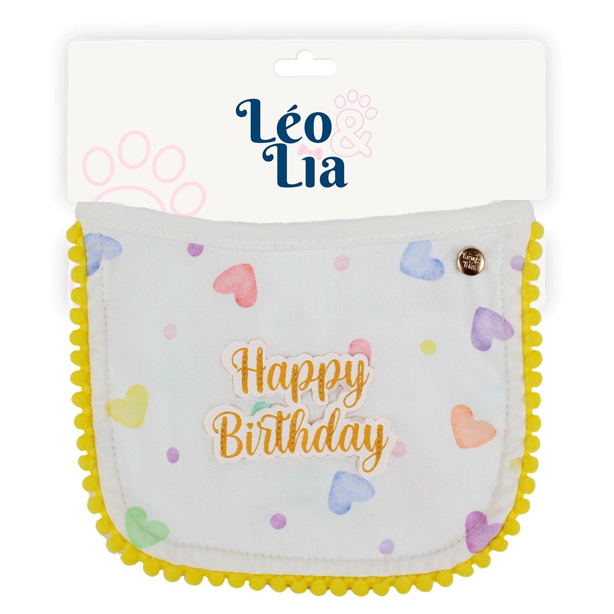 BABADOR LUX HAPPY BIRTHDAY CORACAO COLORIDO 1UN - P